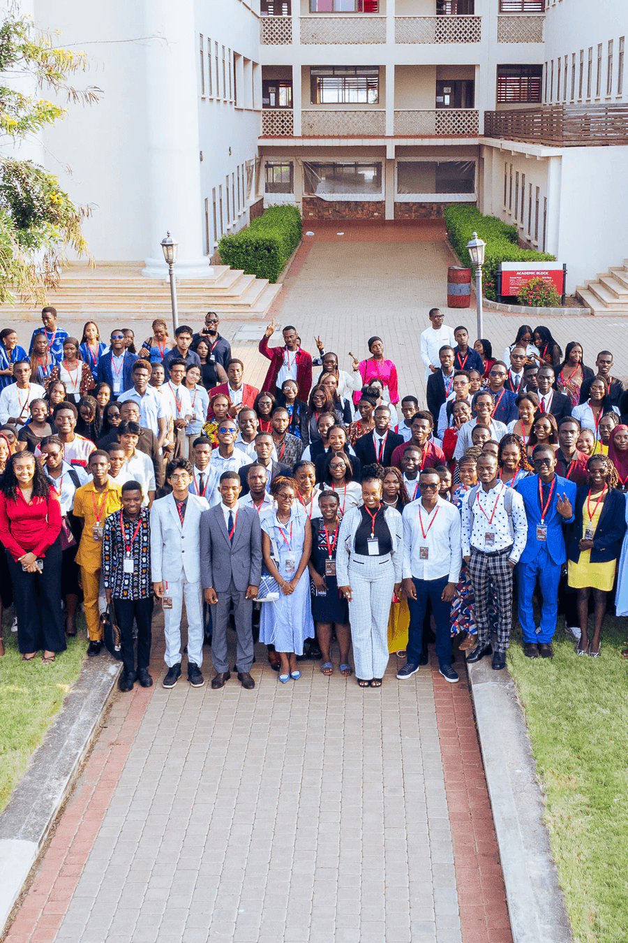 YMAU V delegates gathered for the official conference portrait in Accra