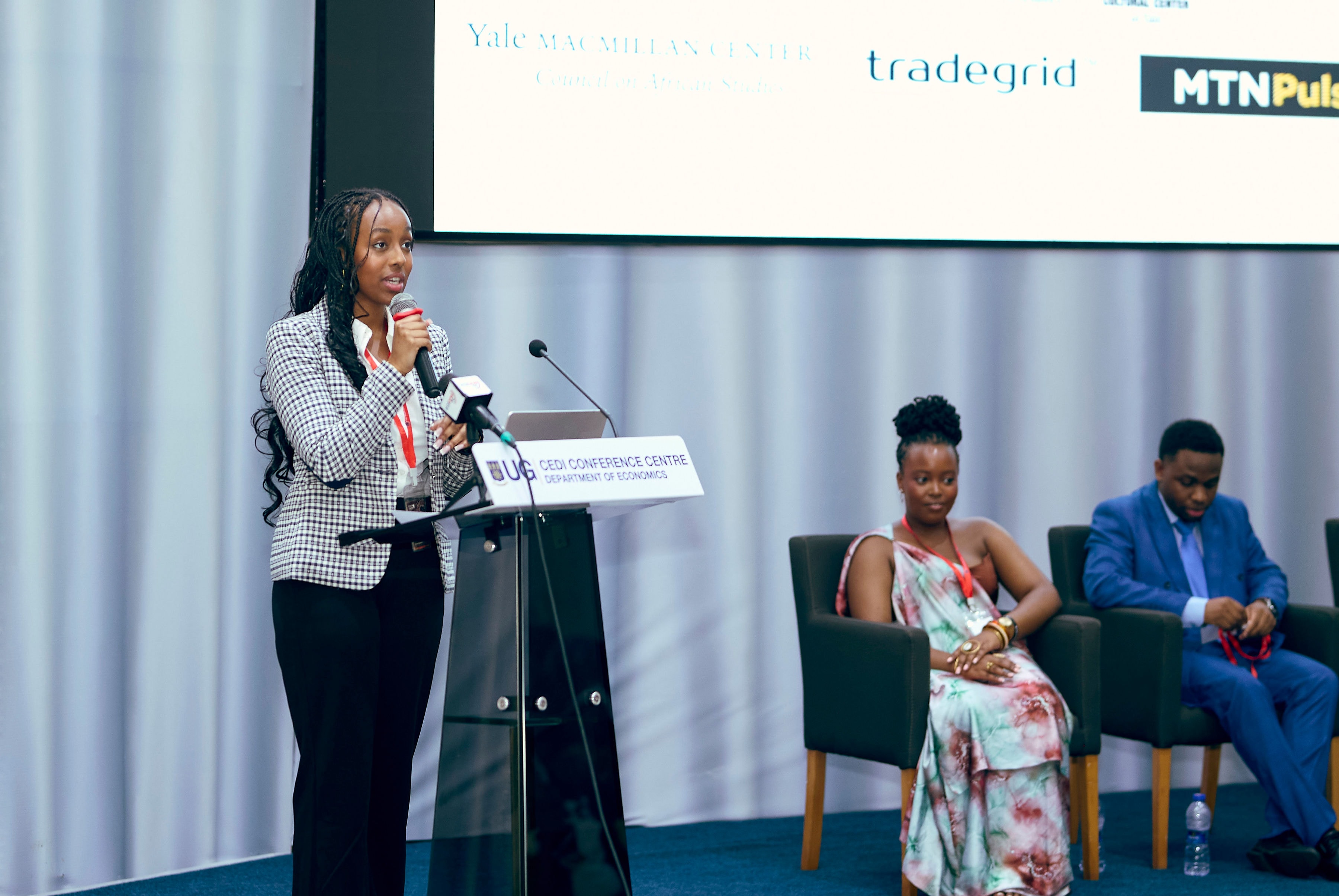 Abyssinia Haile addressing the YMAU V plenary in Accra